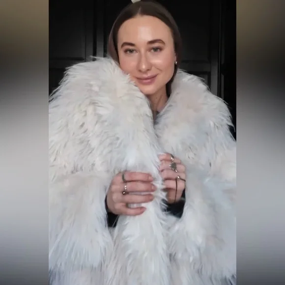 Zara faux fur coat limited edition